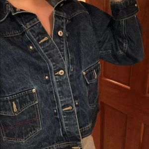 dark wash vintage denim jacket size XL
